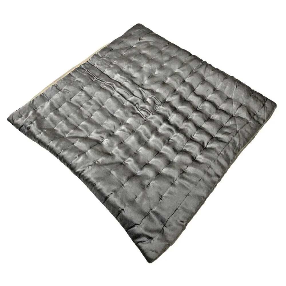 Portico Quilted Euro Sham Slate Gray Silk Blend 26